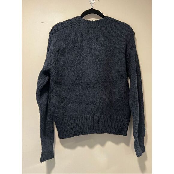 Vince Women's Midnight Blue Cotton Blend Mockneck Pullover Sweater Medium NWOT - Picture 7 of 10